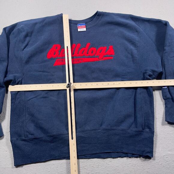 Vintage Fresno State‎ Bulldogs Champion Football Crewneck Sweatshirt Men XL Blue - Picture 5 of 9